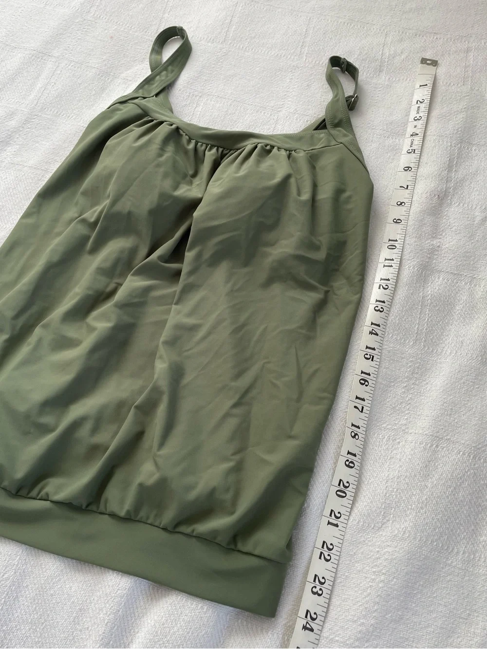 Summer Mae Women's Green Tankini Swim Top
